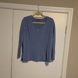 Eddie Bauer Classic Blue Knit Top